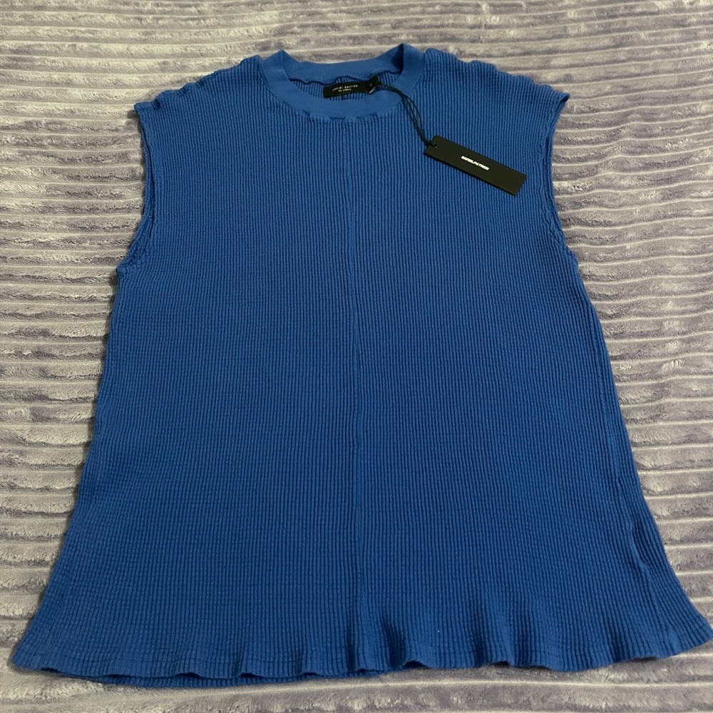 Elegant Blue Sleeveless Top